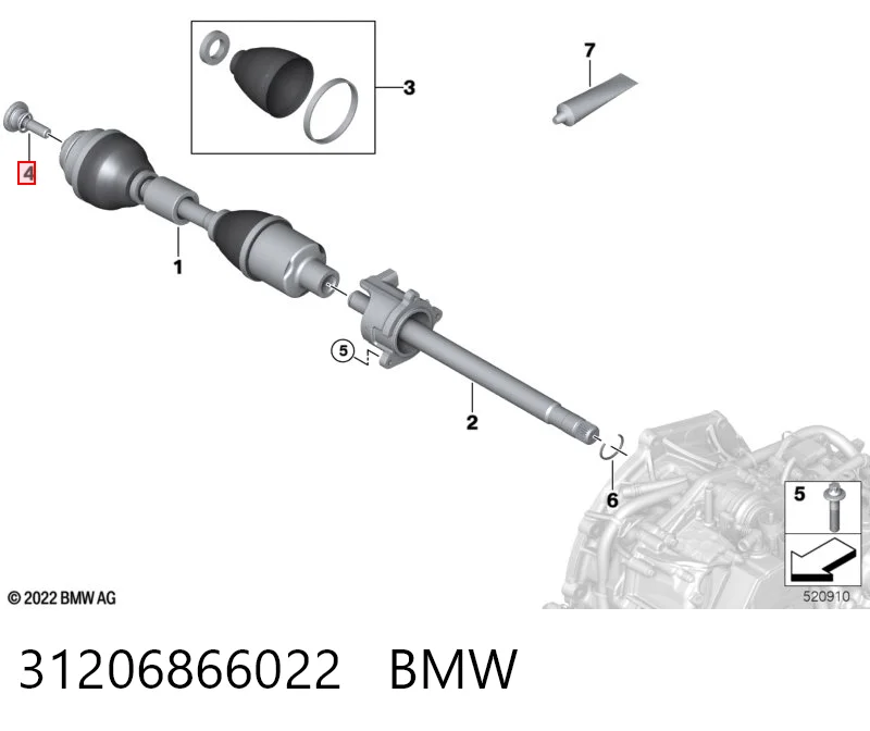 45027 Lemforder Болт маточини