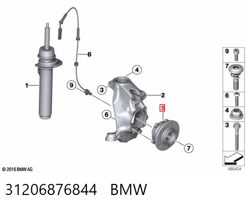 31206876844 BMW Маточина (передня)