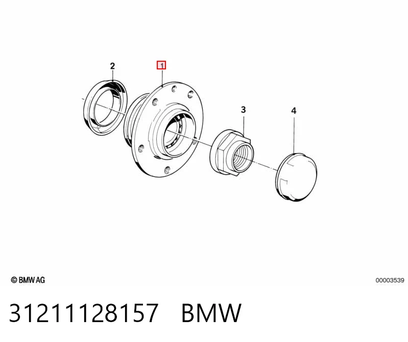 31211128157 BMW Маточина (передня)
