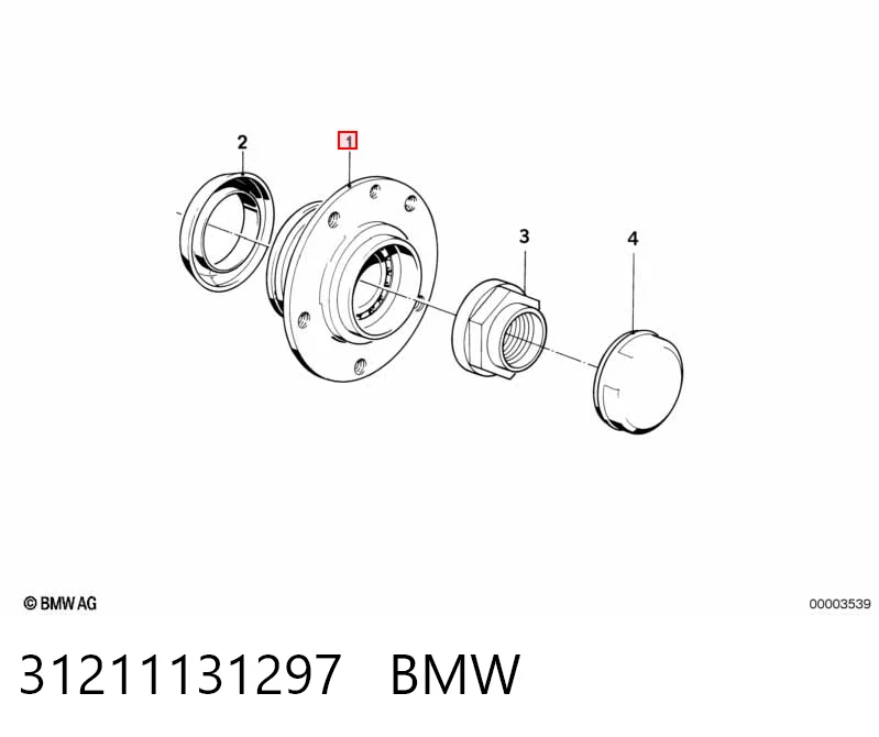 31211131297 BMW Маточина (передня)