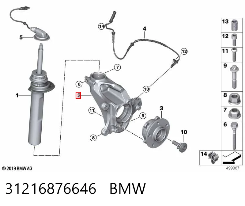 Вісь передня і поворотні кулаки AND 30407134 ціна, від 280.08 USD