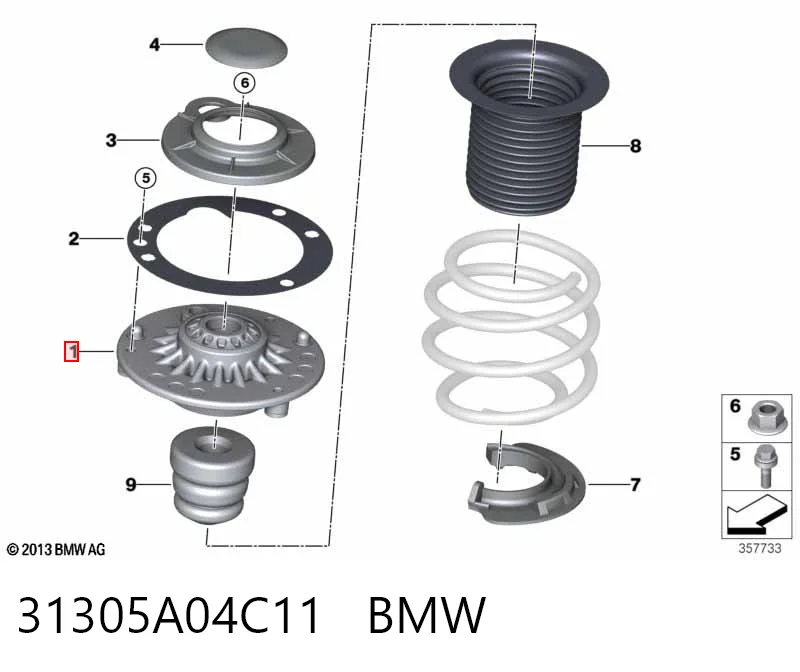 31305A04C11 BMW Кріплення переднього амортизатора
