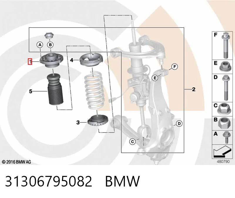 31306795082 BMW Кріплення переднього амортизатора