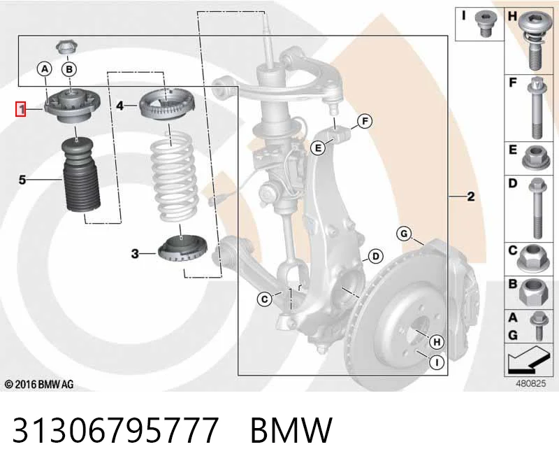 31306795777 BMW Кріплення переднього амортизатора