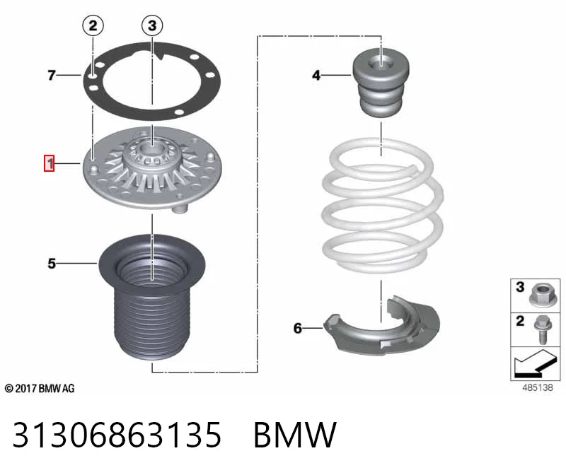 31306863135 BMW Кріплення переднього амортизатора