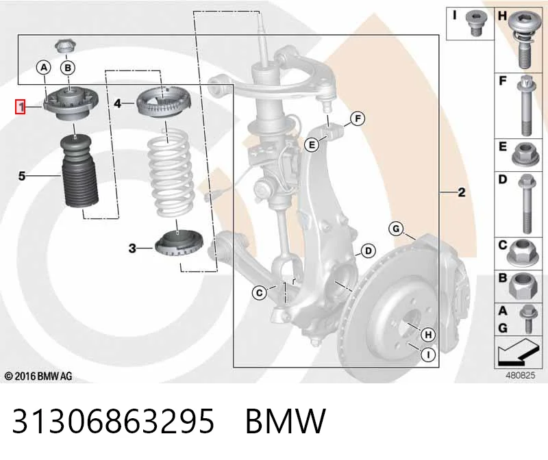 31306863295 BMW Кріплення переднього амортизатора