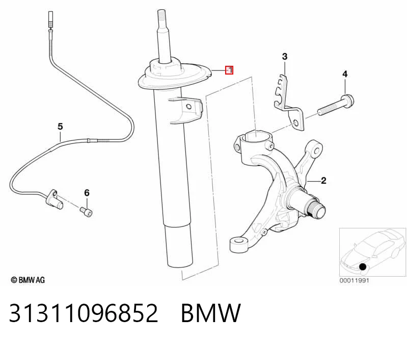 31311096852 BMW Амортизатор передньої підвіски