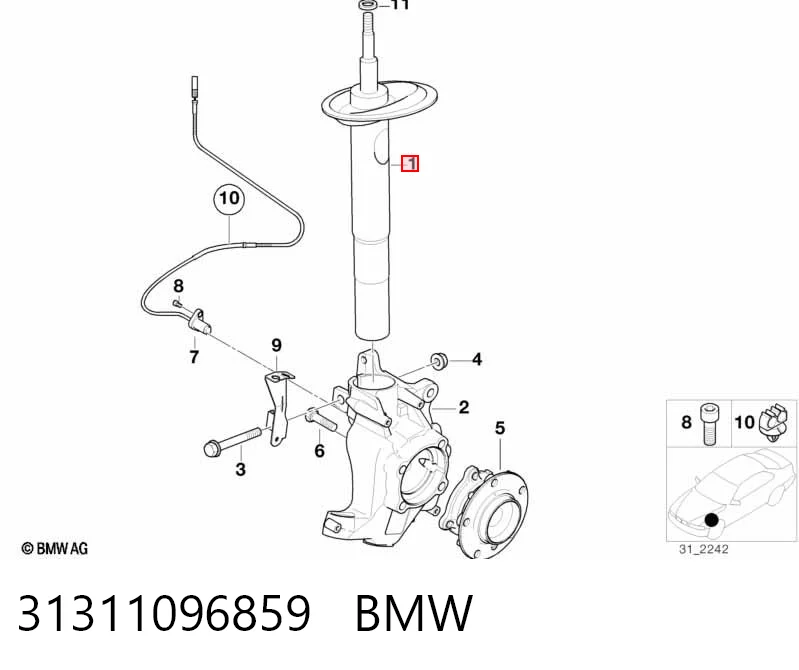 Амортизатори передні BMW 1093645