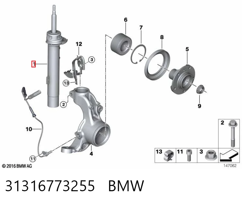 MGA5972 Maxgear Ліва передня стійка