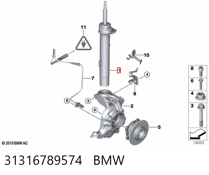 31316789574 BMW Амортизатор передньої підвіски