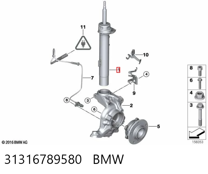 31316789580 BMW Амортизатор передньої підвіски