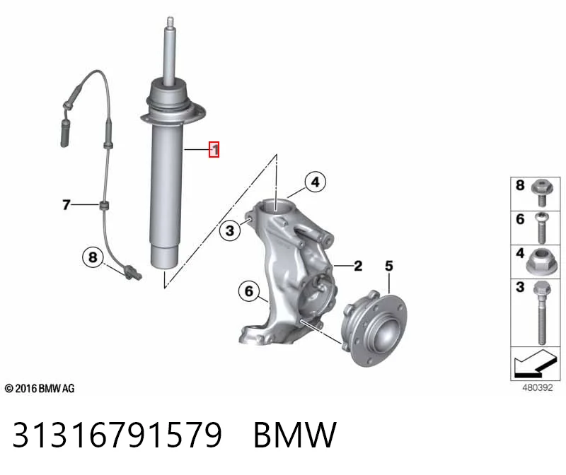 31316791579 BMW Стійка передня