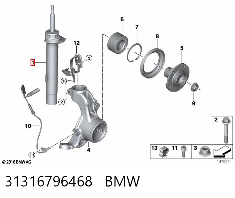 31316796468 BMW Амортизатор передньої підвіски