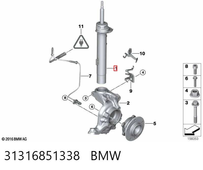 31316851338 BMW Амортизатор передньої підвіски