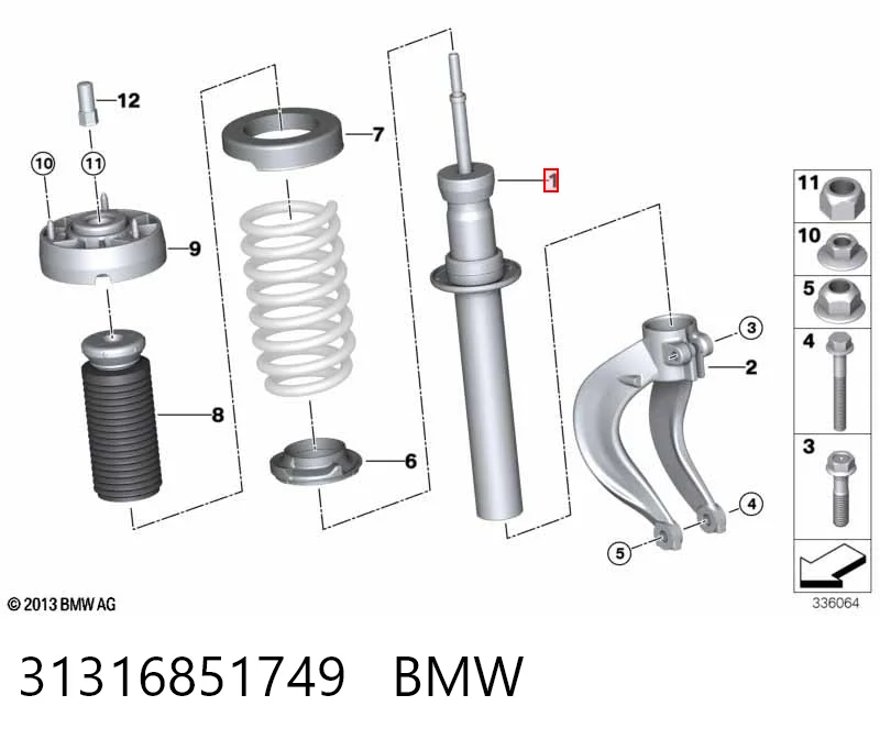 31316851749 BMW Стійка передня