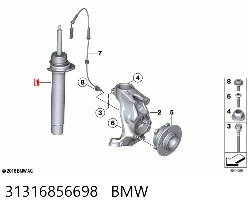 31316856698 BMW Стійка передня