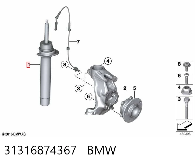 31316874367 BMW Стійка передня