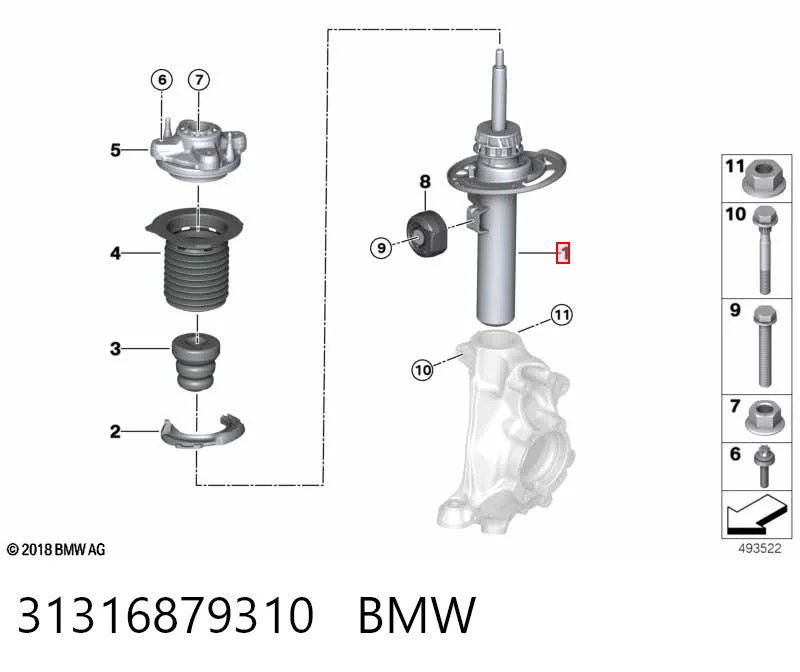 Купити 350508 Sachs Амортизатор передній, правий