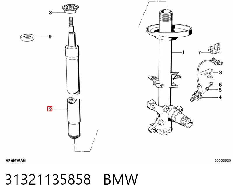 31321135858 BMW Амортизатор передньої підвіски