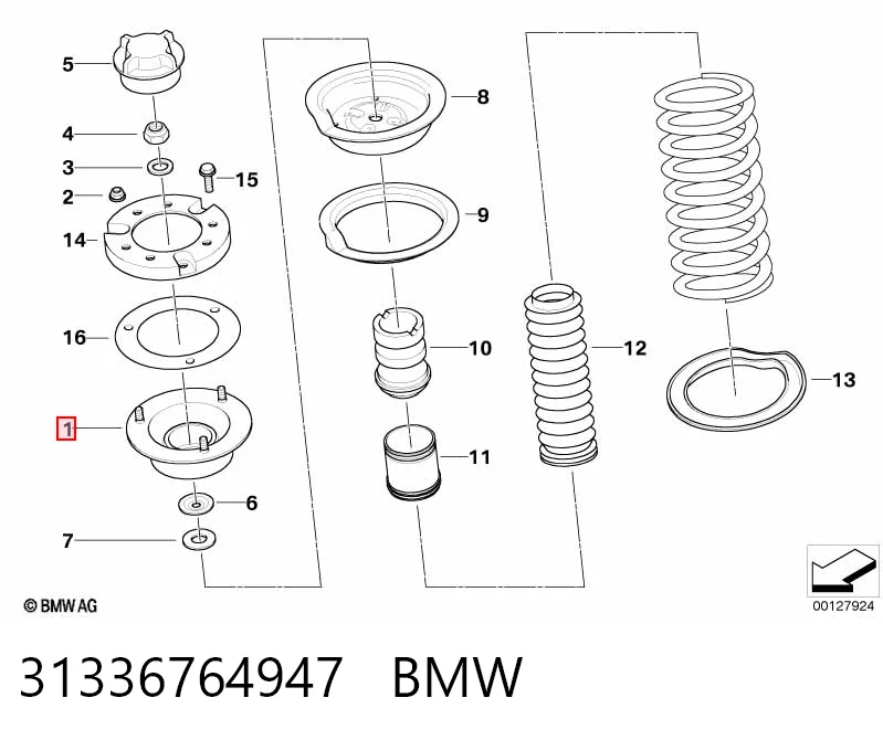 31336764947 BMW Кріплення переднього амортизатора