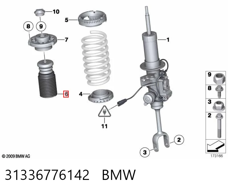 31336776142 BMW Буфер-відбійник амортизатора переднього