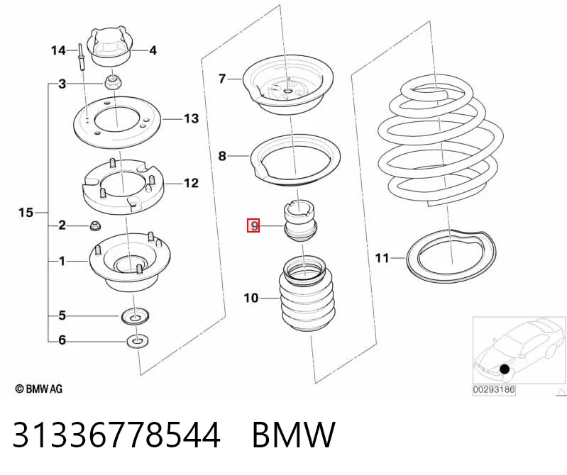 1094751 BMW Буфер-відбійник амортизатора переднього