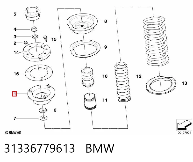 31336779613 BMW Кріплення переднього амортизатора