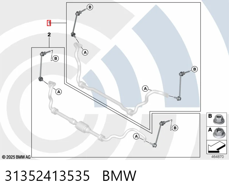 31352413535 BMW Втулка стабілізатора переднього