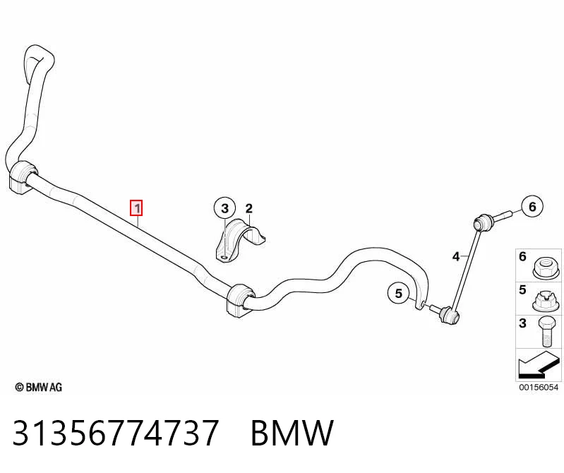 31356774737 BMW Стабілізатор передньої підвіски