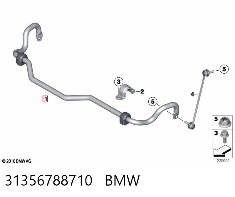 31356788710 BMW Стабілізатор передньої підвіски