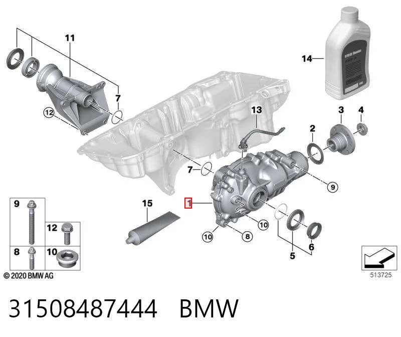 31508487444 BMW Редуктор переднього моста