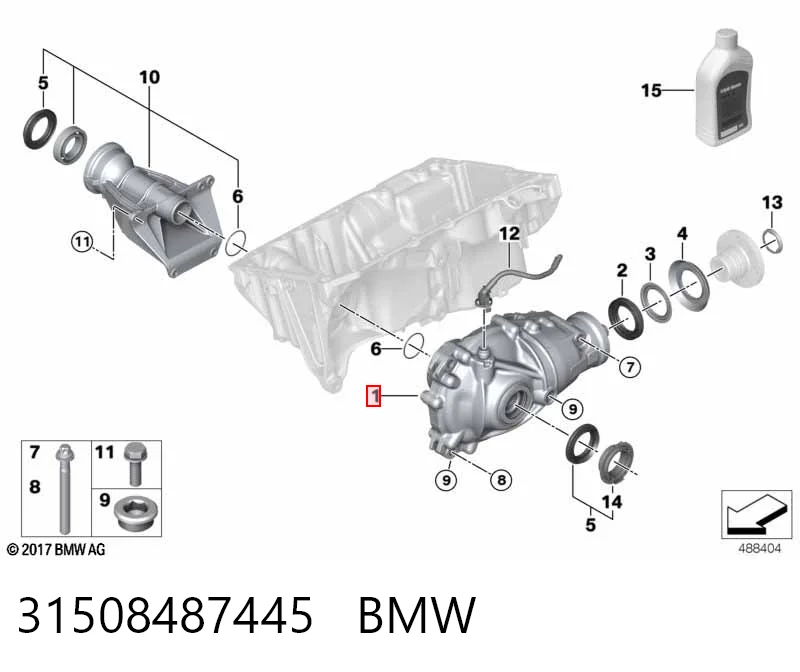 31508487445 BMW Редуктор колісний моста переднього
