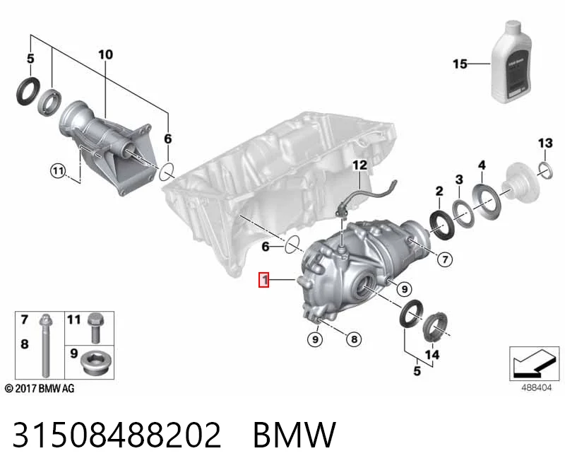 31508488202 BMW Редуктор колісний моста переднього