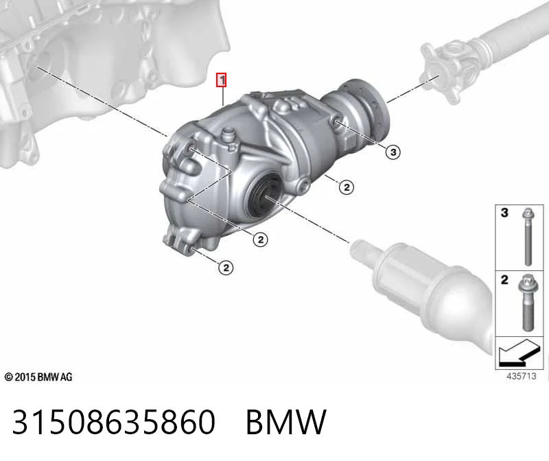 31508635860 BMW Редуктор колісний моста переднього