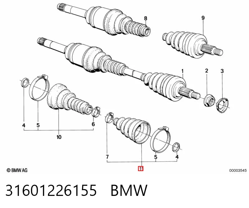 Купити Пильник ШРУСа зовнішній Ford Escort III GAA, AWA, ABFT, AVA