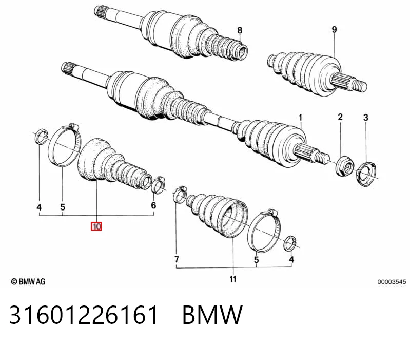 Пильник гранати внутрішній, передній півосі GKN-Spidan 0026119 ціна, від 16.48 USD