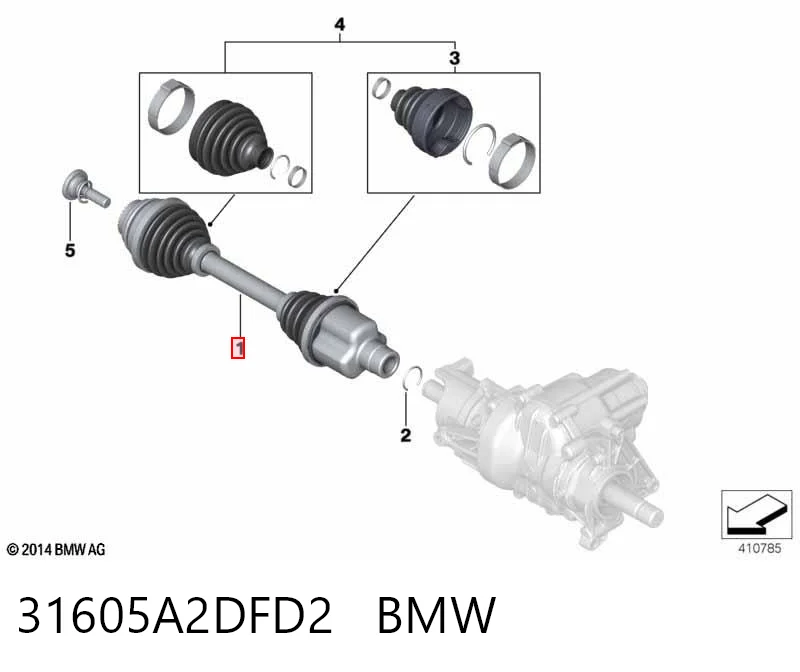 31605A2DFD2 BMW Привід передній правий