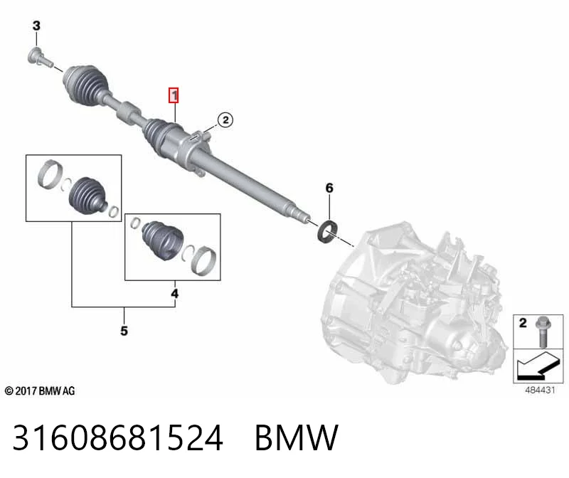 Піввісь права G2B058PC Pascal