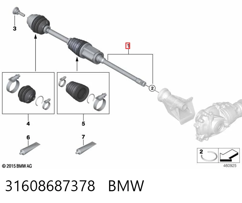 Купити Піввісь права BMW 7  G11, G12