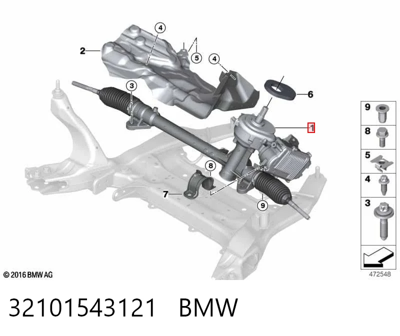 32101543121 BMW Рейковий рульовий механізм