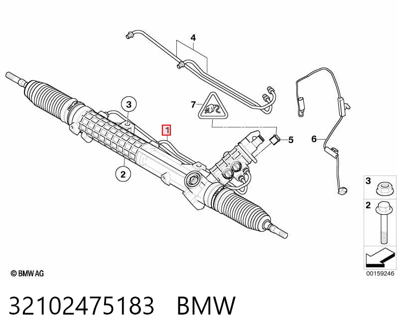 32102475183 BMW Рейковий рульовий механізм