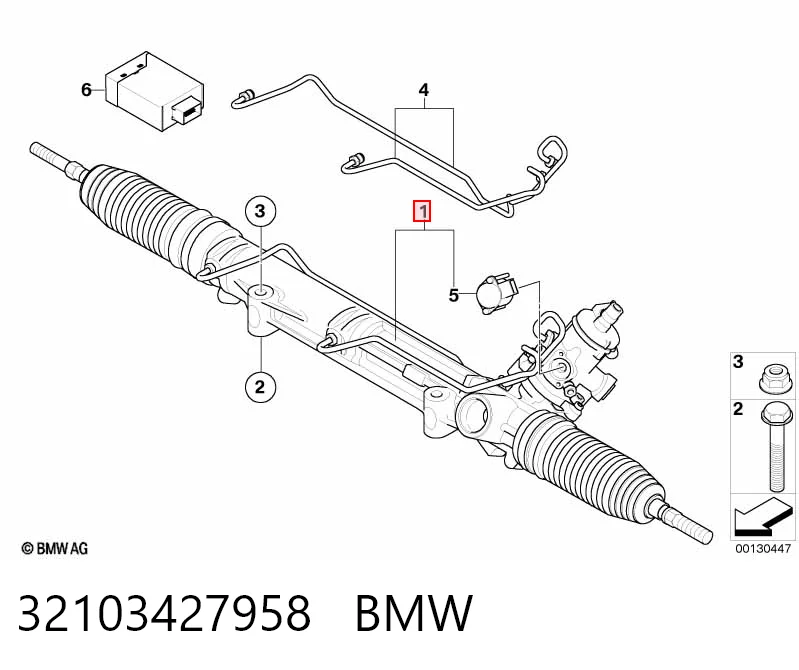 32103427958 BMW Рейковий рульовий механізм
