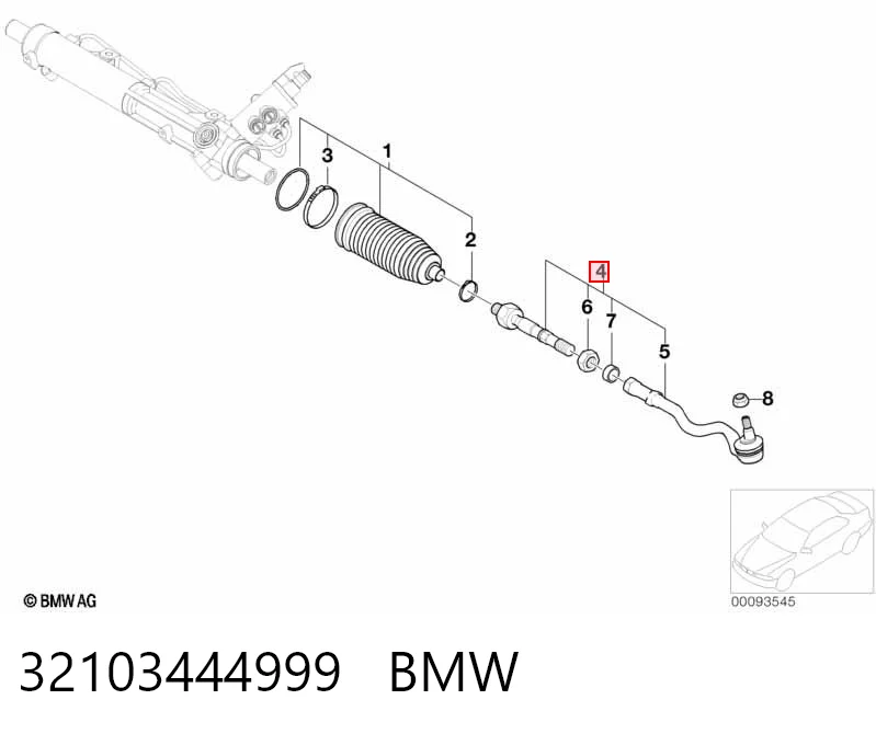 32103444999 BMW Тяга рульова в зборі