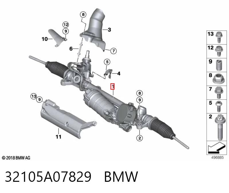 Управління рульове в зборі BMW 3 седан (G20, G80, G28) (2018 - 2026) ціна, від 836.22 USD