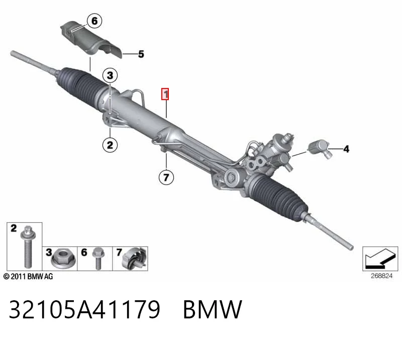 32105A41179 BMW Рейковий рульовий механізм