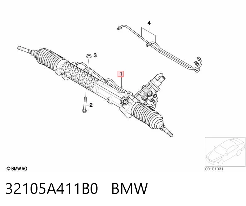 32105A411B0 BMW Рейковий рульовий механізм