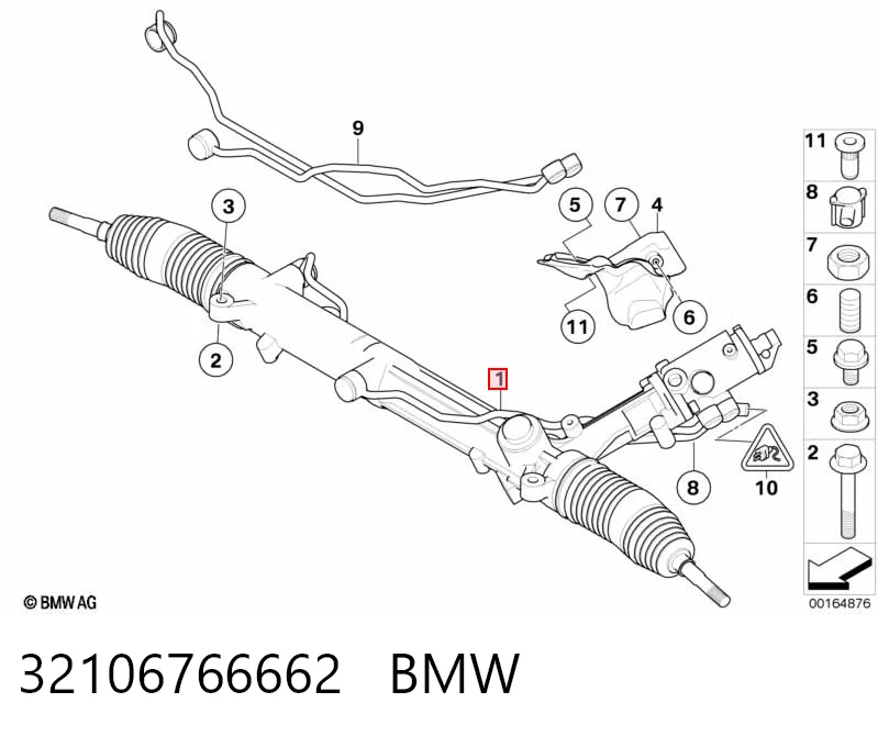 32106766662 BMW Рейковий рульовий механізм