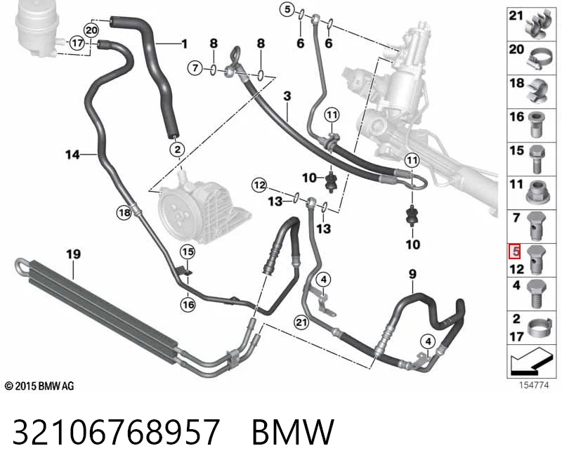 32106768957 BMW Рейковий рульовий механізм