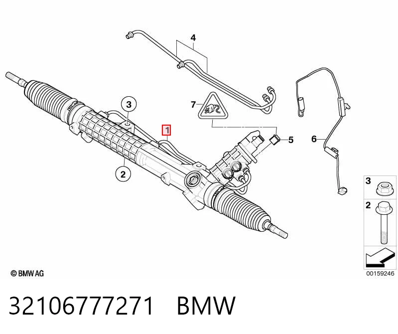 32106777271 BMW Рейковий рульовий механізм