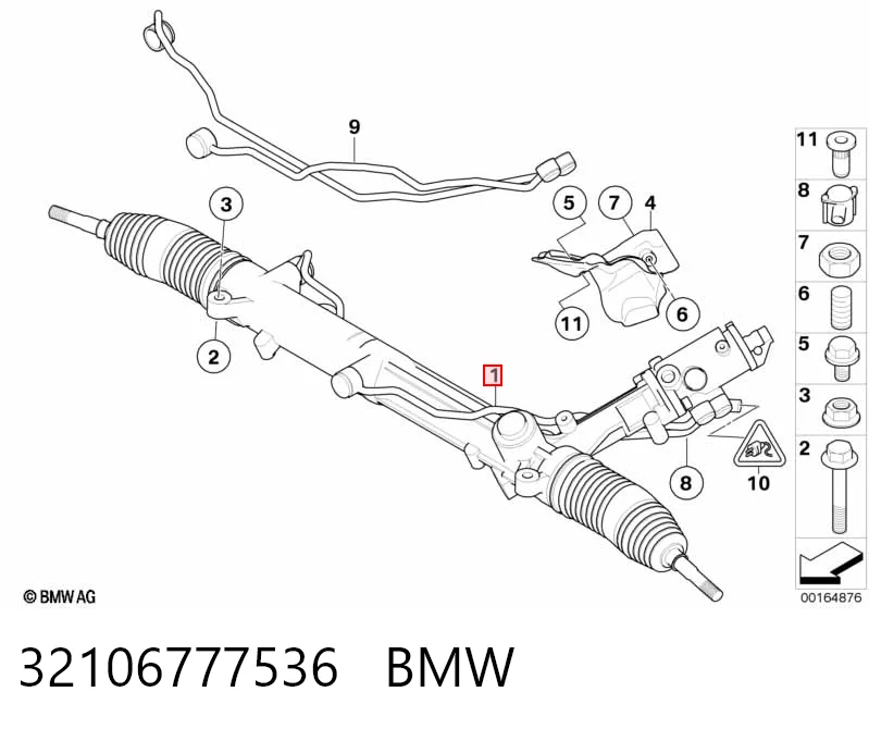 32106777536 BMW Рейковий рульовий механізм